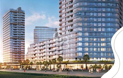 Evora İzmir Balkonlu Kısmi Deniz Manzaralı Kiralık 1+1 Daire