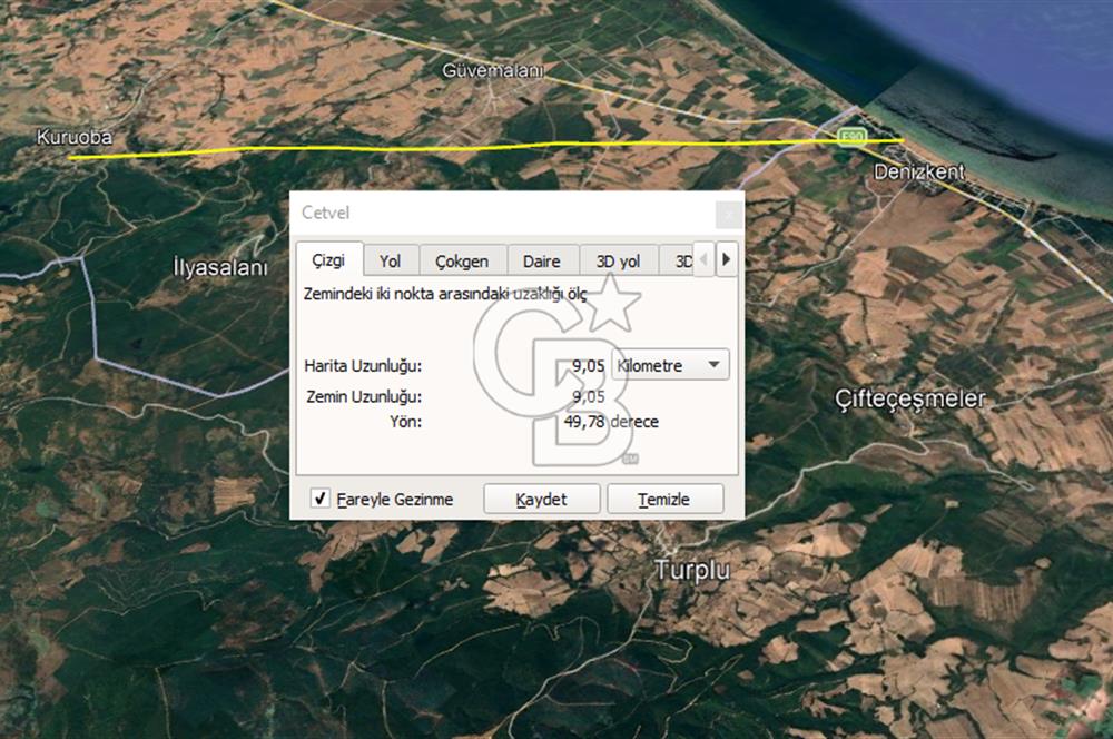 ÇANAKKALE BİGA KURUOBA KÖYÜNDE 342 m² SATILIK ARSA