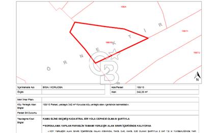 ÇANAKKALE BİGA KURUOBA KÖYÜNDE 342 m² SATILIK ARSA