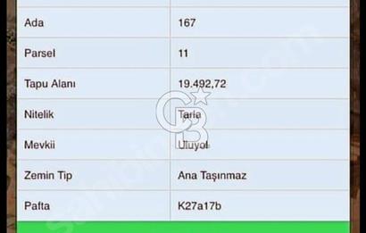 AFYONKARAHİSAR EMİRDAĞI ÖRENKÖY SATILIK TARLA