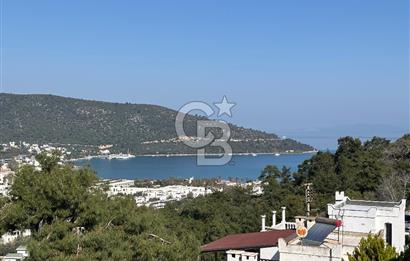 Bodrum Torba Satılık Deniz Manzaralı Kapalı Garaj Tripleks Villa 