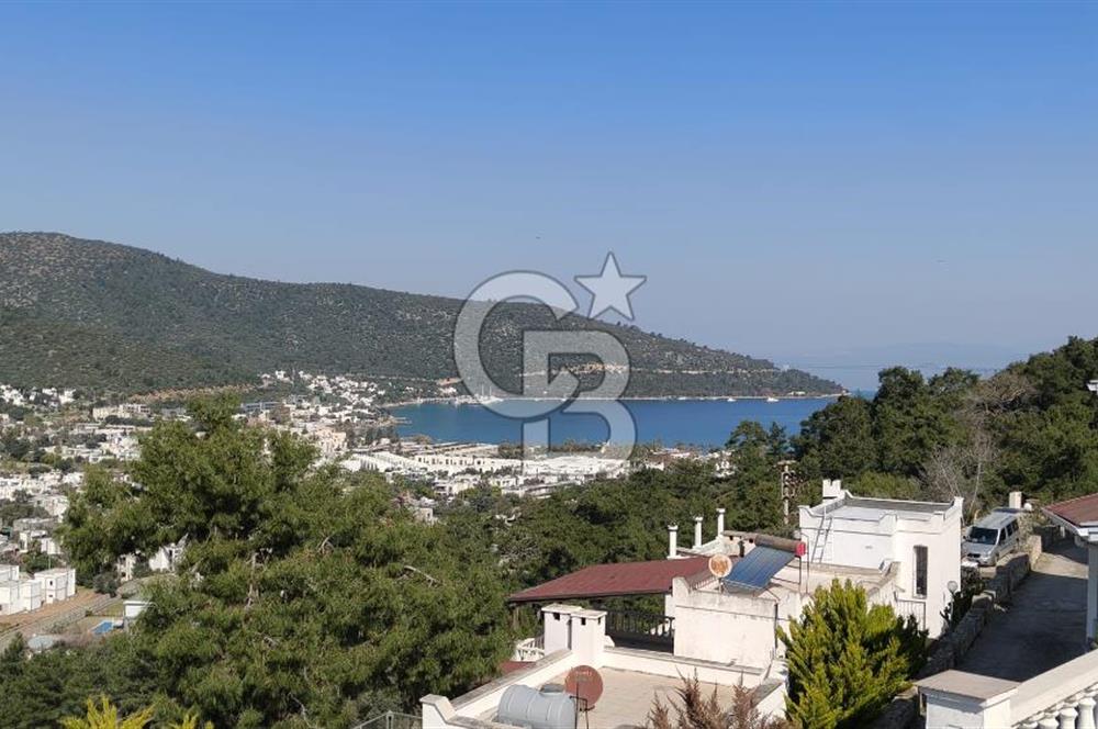 Bodrum Torba Satılık Deniz Manzaralı Kapalı Garaj Tripleks Villa 