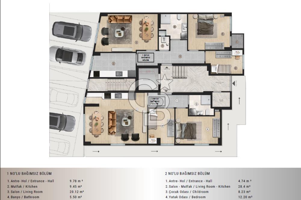 CB Fly'dan Çayırovada Fatih Cad. İki Alt Sokağı 2+0 Yüksek Giriş