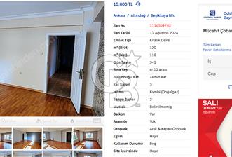 BEŞİKKAYA KİRALIK 3+1 DAİRE (CB ELİT MÜCAHİT ÇOBAN) - 2 - 341315