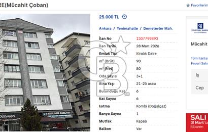 KİRALIK ASANSÖRLÜ DAIRE(Mücahit Çoban)