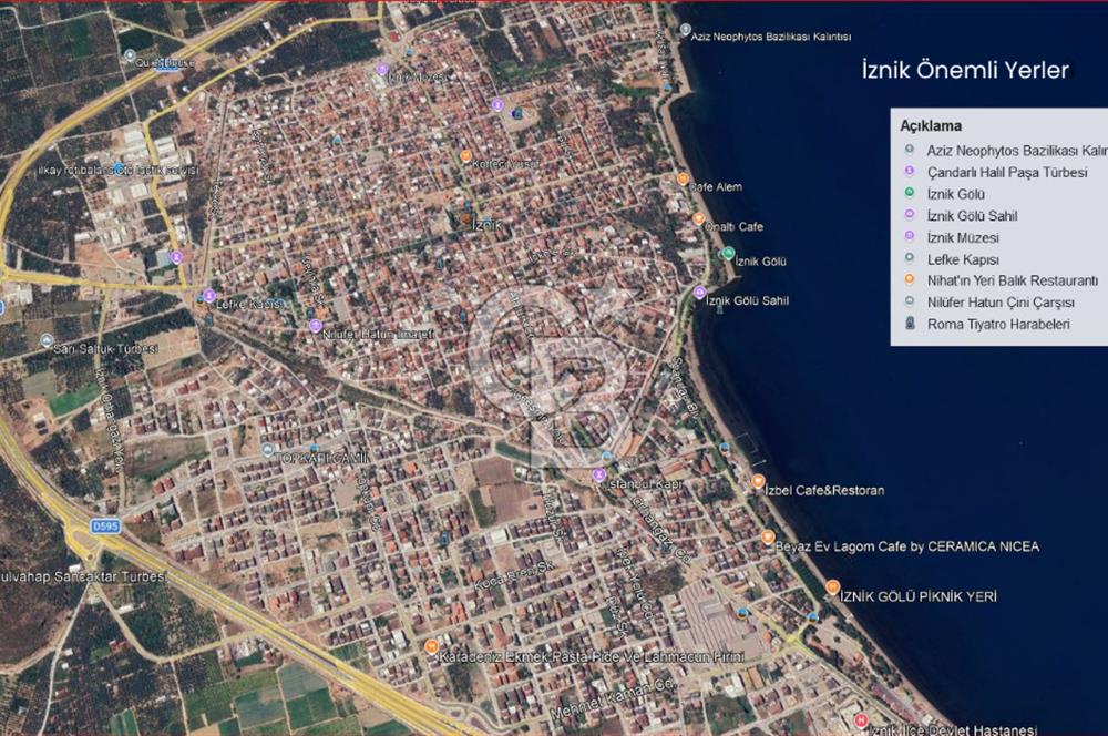 Bursa İznik Şerefiye'de Göl Manzaralı 1.182 m