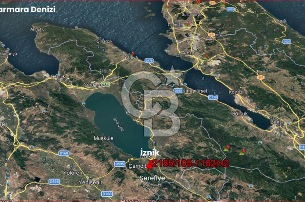 Bursa İznik Şerefiye'de Göl Manzaralı 1.182 m