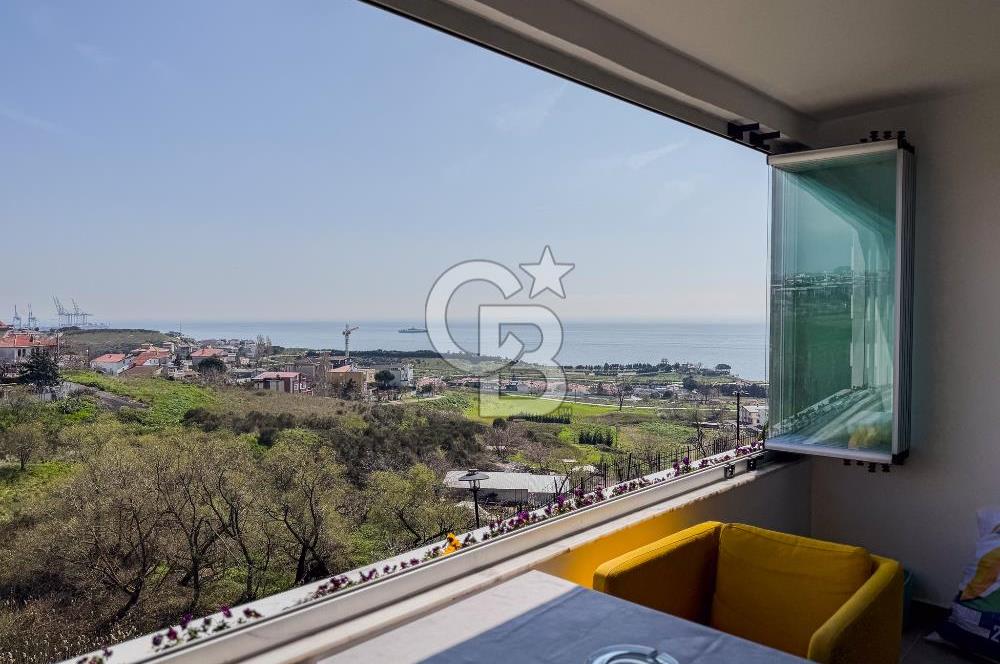 DENİZTEPE EVLERİNDE SATILIK DENİZ MANZARALI 3+2 LÜKS VİLLA