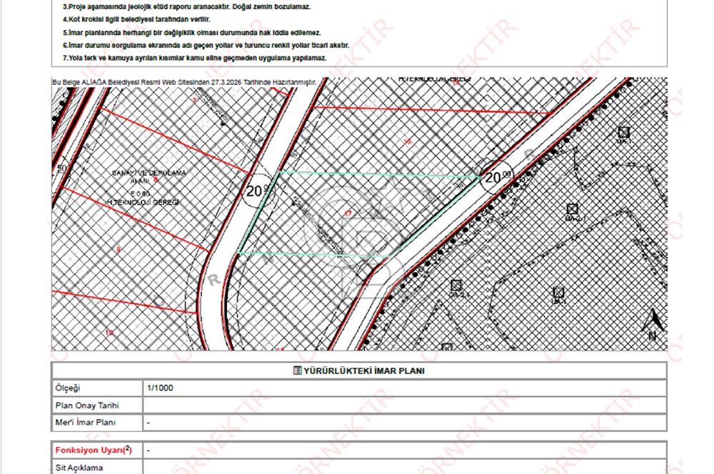 Satılık Aliağa Sanayi Sitesi İçerisinde İmarlı Arsa