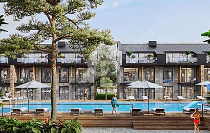 ANTALYA DÖŞEMEALTINDA TATİL KÖYÜ KONSEPTLİ SİTEDE 1+1