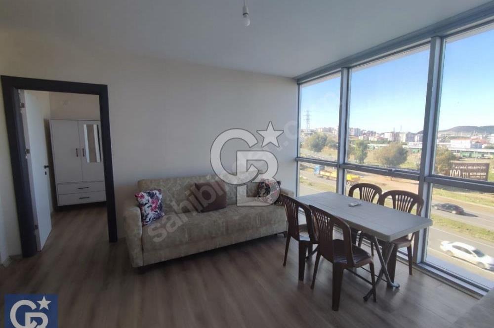 ALİAĞA İZPEK SUİTS'TE EŞYALI SATILIK 1+1 DAİRE