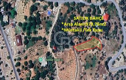 CB'DEN BAHÇELİ MH'DE TEK TAPU (973m2) SATILIK BAHÇE