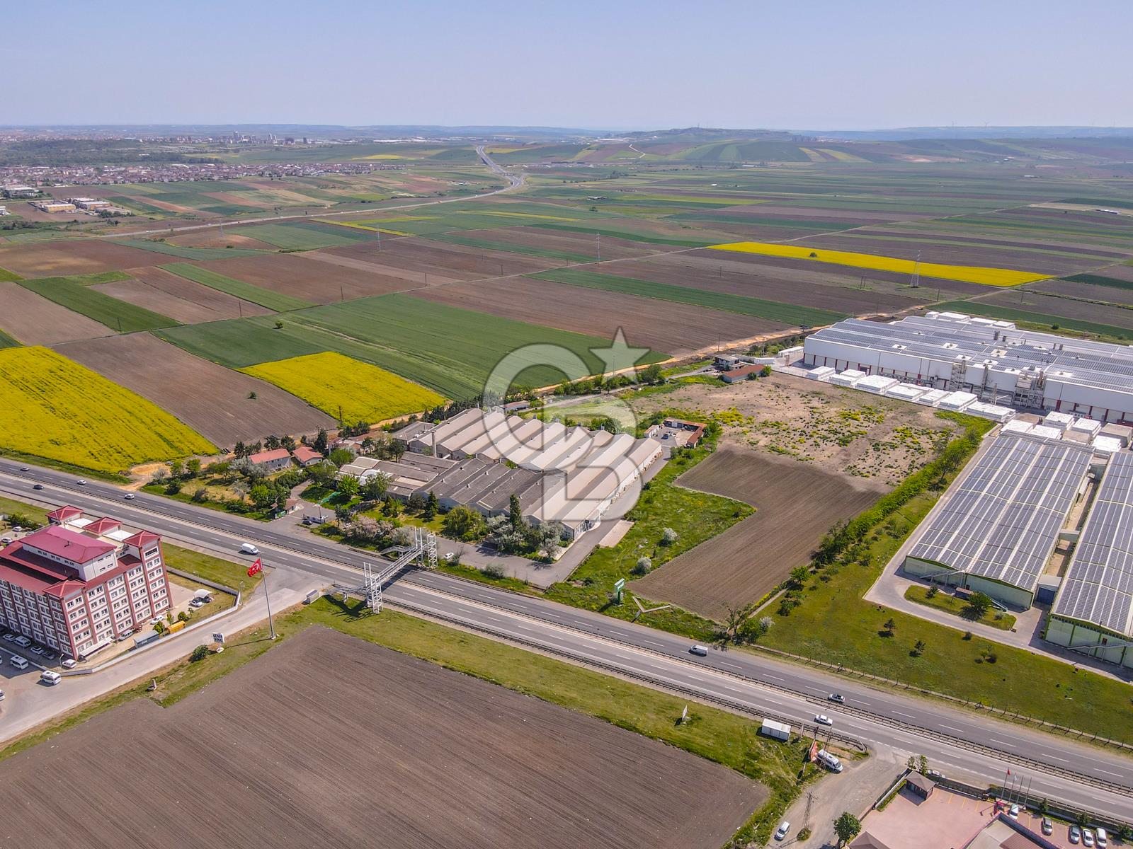ERGENE OSB E-5 CEPHELİ 65.000 M2 SANAYİ ARSASI 15.000 M2 FABRİKA