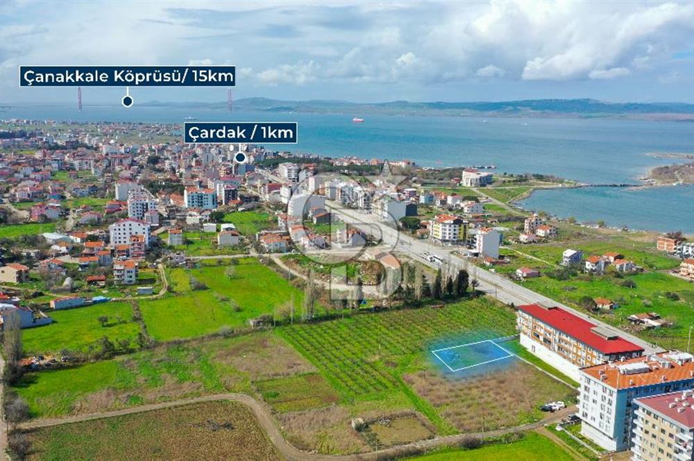 LAPSEKİ ÇARDAK DENİZE 300 METRE 3.5 KAT İMARLI KAT KARŞILIĞI SATILIK ARSA