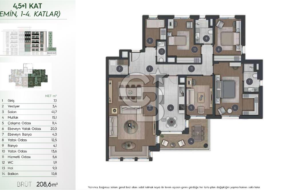 BAHÇEŞEHİR ESTON ŞEHİR KORUDA SATILIK 4,5+1 KONAK TİPİ DAİRE!