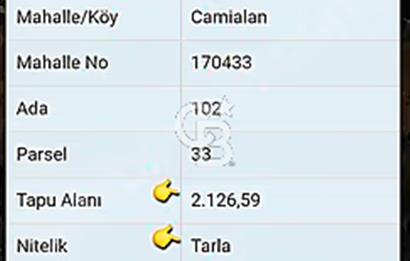 Biga/camialan taşoluk barajına yakın 2126m² fırsat arazi.