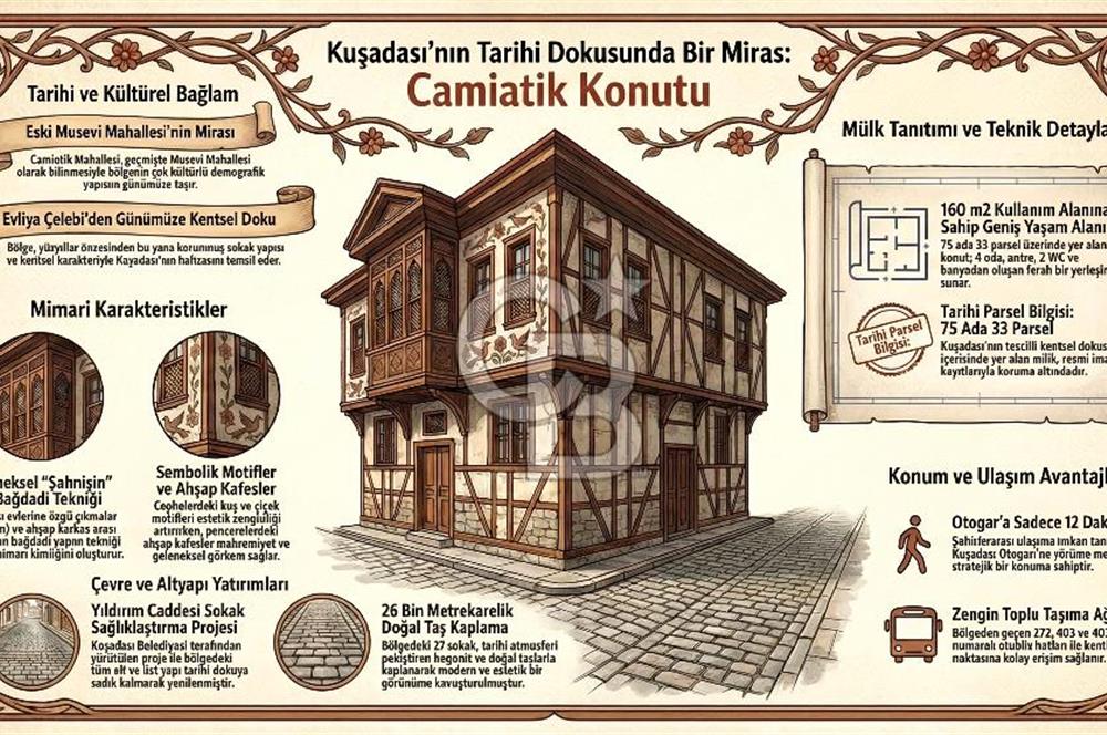Kuşadasının Kalbi Camiatikte, Tarih Ev