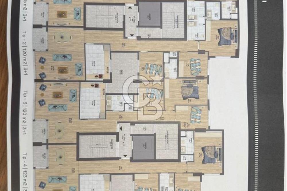Kordon'da Deniz Manzaralı Kiralık 3+1 Konut & Ofis