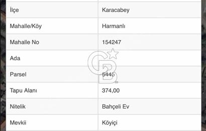 CB BLACK'TEN KARACABEY HARMANLI KÖY İÇİNDE İMARLI ARSA