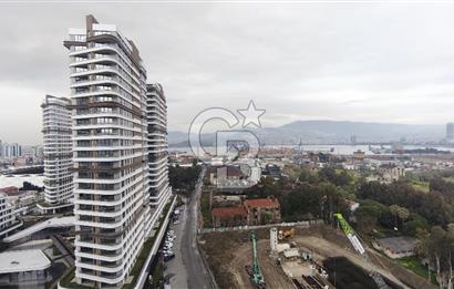 Evora İzmir'de Deniz Manzaralı 1+1 Kiralık Ofis/Daire