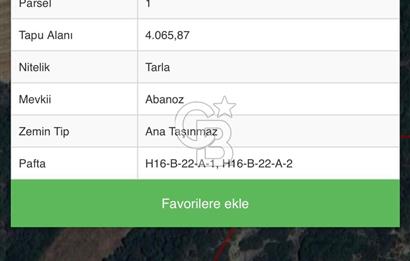 ÇANAKKALE ECEABAT KÜÇÜKANAFARTA 4.066 M² SATILIK FIRSAT ARAZİ !!
