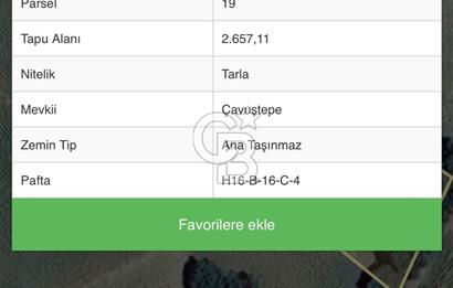 ÇANAKKALE ECEABAT KÜÇÜKANAFARTA 2.657 M² SATILIK FIRSAT ARAZİ !!