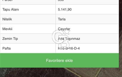 ÇANAKKALE ECEABAT KÜÇÜKANAFARTA 5.142 M² SATILIK FIRSAT ARAZİ !!