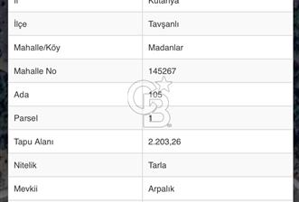 KÜTAHYANIN EN UYGUN ARAZİSİ 2208,04 M2 FIRSAT - 5 - 342394