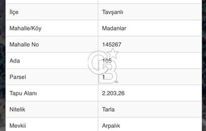 KÜTAHYANIN EN UYGUN ARAZİSİ 2208,04 M2 FIRSAT