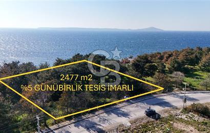 ÇANAKKALE GEYİKLİ %5 İMARLI, 2477m² DENİZE SIFIR SATILIK ARSA
