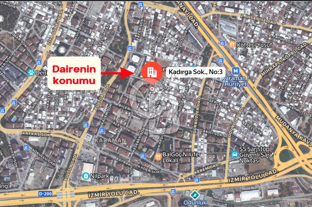 Bursa Nilüfer Karaman Mahallesinde Satılık 2+1 Daire