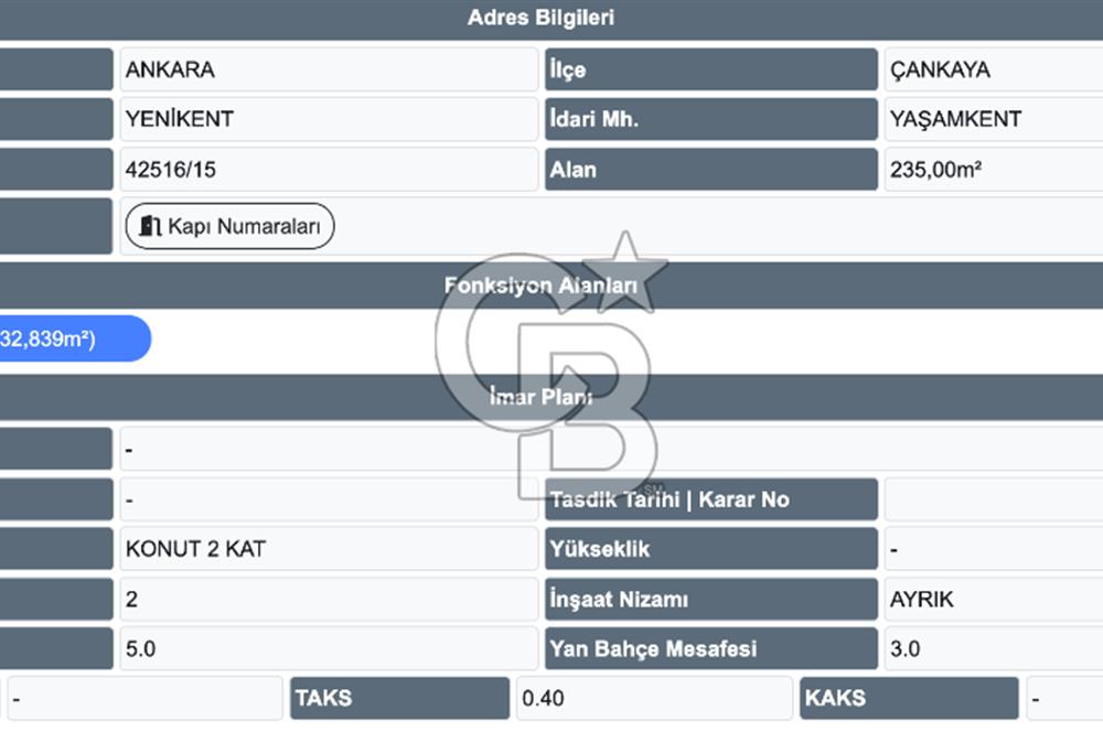 yasamkente kot avantajli imarli satilik arsa 235m2