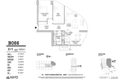 Nivo Ataköy'de Ofis ve Klinik için, Kiralık 2+1 145m2 Daire