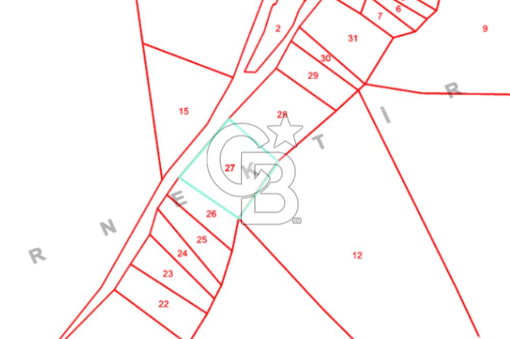 Bozköy İçerisinde Yola Cepheli 8 Hisseli 1948 m2 Satılık Bahçe