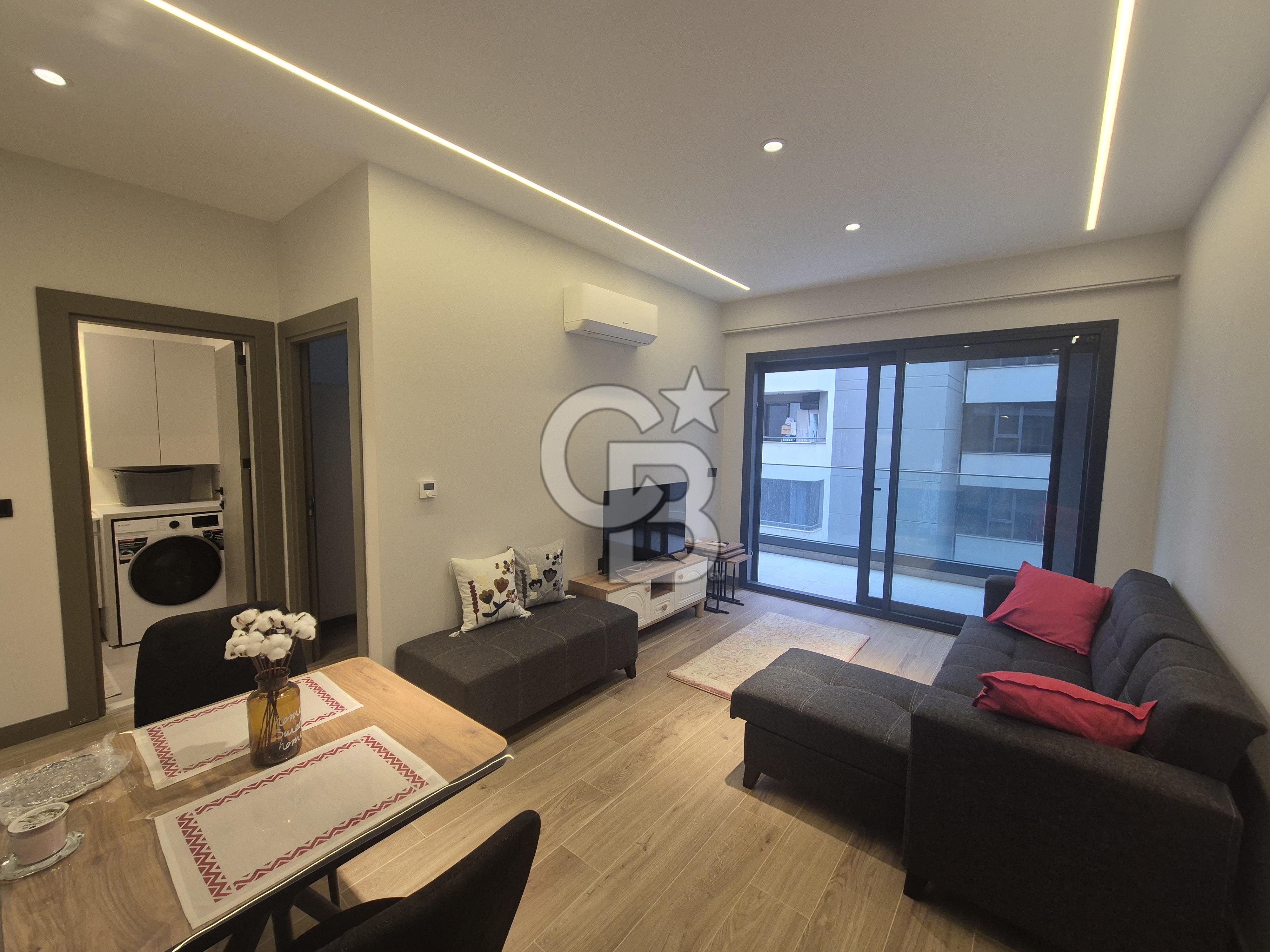 Bayraklı Marka Premium'da Full Eşyalı Yerden Isıtma 1+1 Kiralık