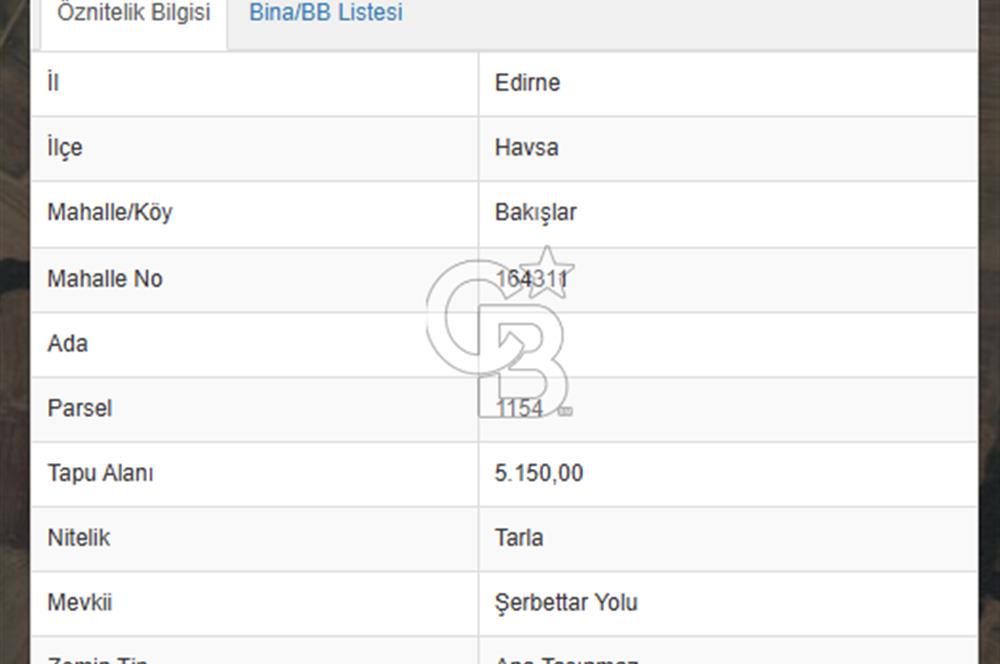 📍 EDİRNE HAVSA BAKIŞLAR KÖYÜ 🌾 5.150 m² TARLA – ACİL SATILIK