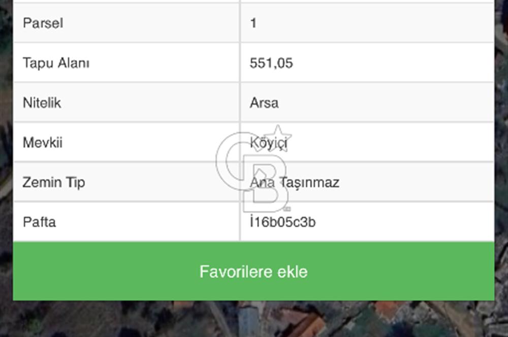 ÇANAKKALE MERKEZ SALİHLER KÖYÜ SATILIK KÖYİÇİ İMARLI 551 M2 ARSA