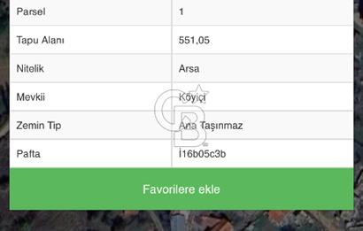ÇANAKKALE MERKEZ SALİHLER KÖYÜ SATILIK KÖYİÇİ İMARLI 551 M2 ARSA