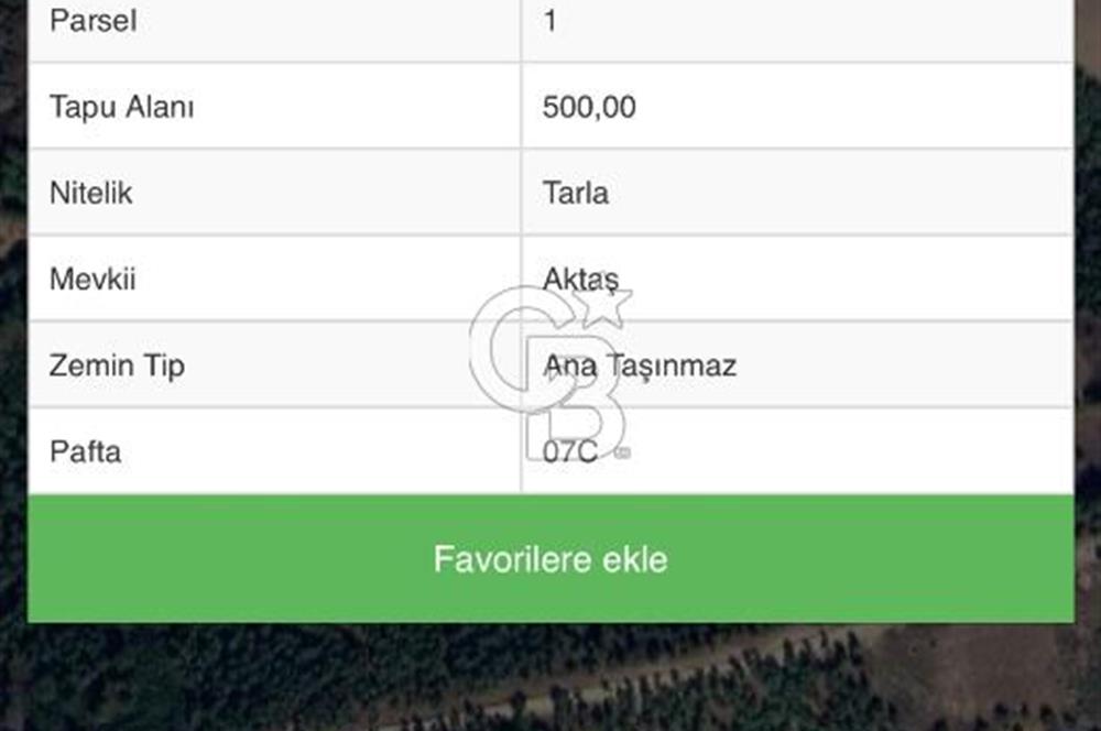 ÇANAKKALE BAYRAMİÇ KARINCALIK KÖYÜ 500 M2 TARLA