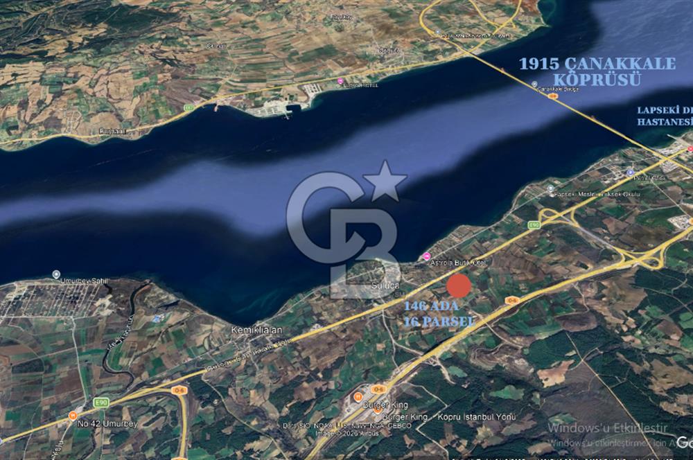 LAPSEKİ SULUCA DENİZ MANZARALI 5029 M2 SATILIK ARAZİ