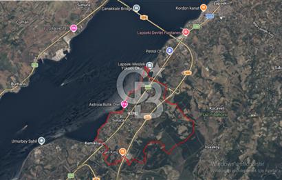 LAPSEKİ SULUCA DENİZ MANZARALI 5029 M2 SATILIK ARAZİ