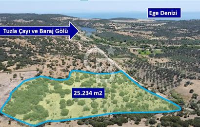 ÇANAKKALE AYVACIK BEHRAMKALE SATILIK TARLA 25.234 m2