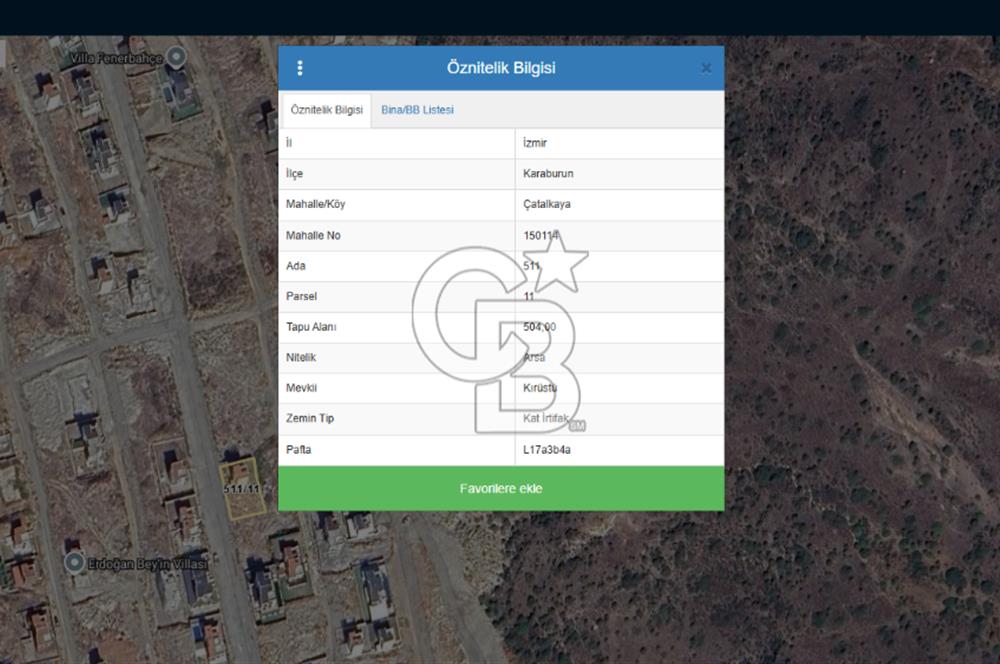 MORDOĞAN KAMUKENT'TE SATILIK VİLLA ARSASI