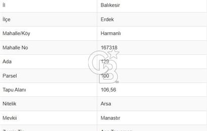 Paşalimanı Adası'nda Denize Sıfır Satılık Arsa (106m² Hisseli)