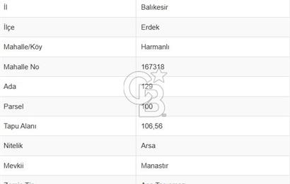 Paşalimanı Adası'nda Denize Sıfır Satılık Arsa (106m² Hisseli)