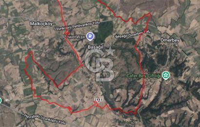 EDİRNE UZUNKÖPRÜ BAŞAĞIL KÖYÜNDE 5200 M2 SATILIK TARLA