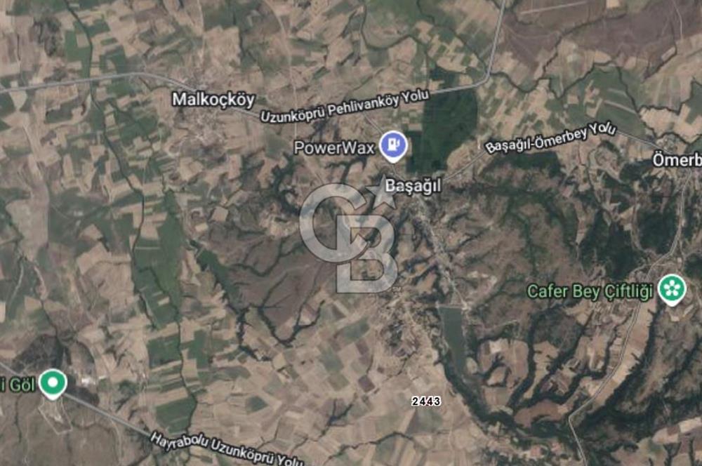 EDİRNE UZUNKÖPRÜ BAŞAĞIL KÖYÜNDE 4500 M2 SATILIK ARSA