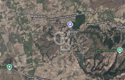 EDİRNE UZUNKÖPRÜ BAŞAĞIL KÖYÜNDE 4500 M2 SATILIK ARSA