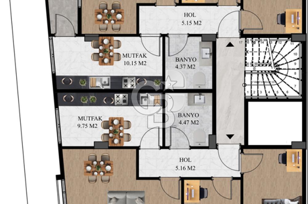 CB KİNG'DEN 2. SAKARYA MAHALLESİNDE PROJEDEN SATILIK DAİRELER