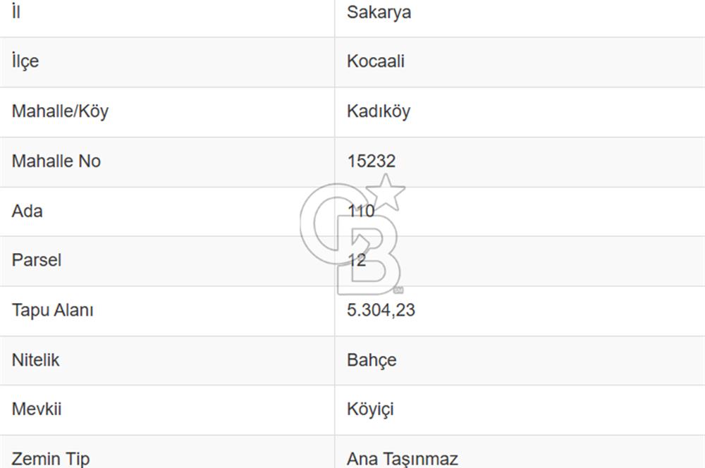 CB ODAK'TAN SAKARYA KOCAALİ'DE DENİZE/PLAJA SIFIR 19 DÖNÜM BAHÇE